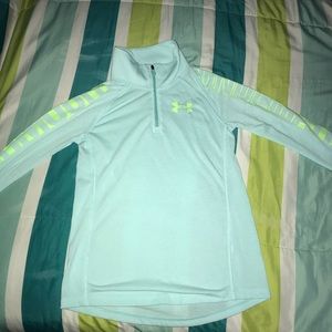 Half Zip Under Armour mint green sweater.